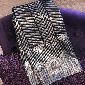 Express sequined mini skirt